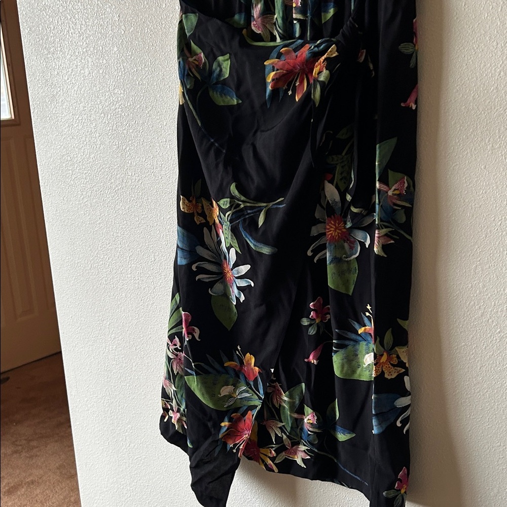 Vintage Hawaiian Floral Black Skirt - Picture 3 of 7